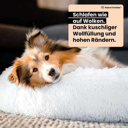 Wahre Tierliebe Fluffy Wolke Original Hundebett – Waschbar