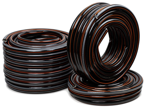 STRÜBER CARBON Gartenschlauch 4-lagig, PVC, 3/4 Zoll, 50 m – Bewässerungsschlauch mit Kreuzgewebe