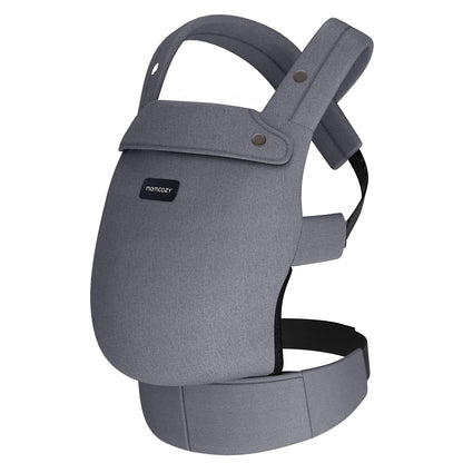 Momcozy Babytrage aus 100% Baumwolle, M-Position, 3,2-20 kg, Grau