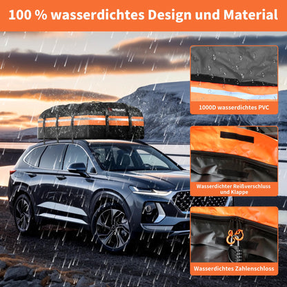 Wisamic faltbare Dachbox für Auto, Van, SUV – 595L, wasserdicht