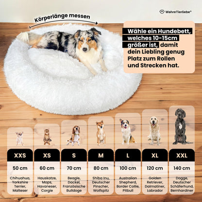 Wahre Tierliebe Hundebett Donut XL 120cm - Dunkelgrau