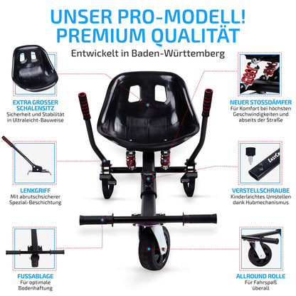 EasyCruiser PRO Premium Hoverboard Sitz | Hoverkart