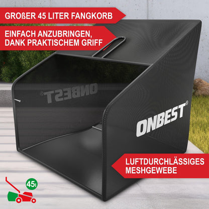 ONBEST 2in1 Elektro-Vertikutierer 1800 W, 38 cm, 45 l Fangkorb