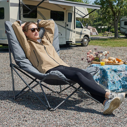 EVER ADVANCED Campingstuhl XXL faltbar gepolstert bis 180 kg