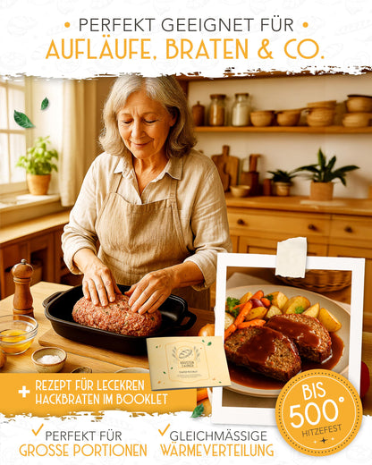KRUSTENZAUBER Brotbackform mit Deckel 40 cm Gusseisen inkl. Gärkorb