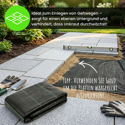 Green Thumbz Unkrautvlies Extra Stark 1x50 m wasserdurchlässig