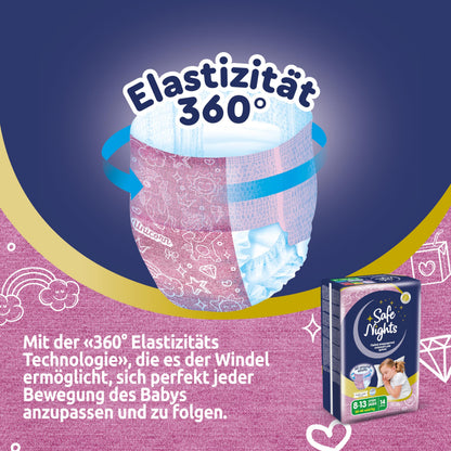 Babylino Safe Nights Girl Nachthöschen Mädchen 8–13 Jahre, 84 Stück