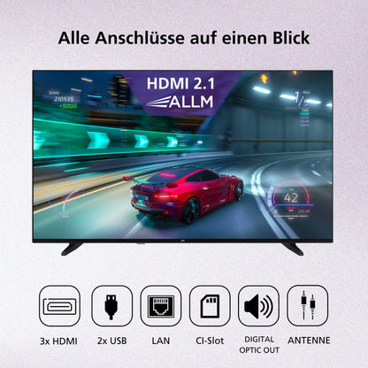 JVC LT-50VRQ3555 50 Zoll 4K QLED Smart TV mit Fire TV und Alexa