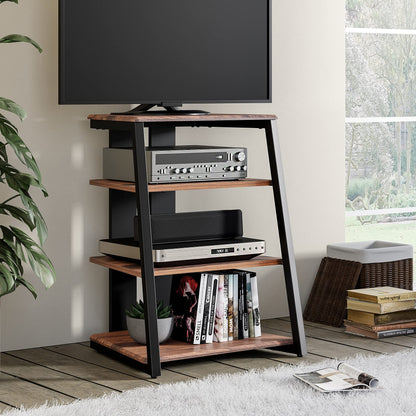 FITUEYES Design HiFi Regal Holz/Stahl – Verstellbar, 61x52x78 cm