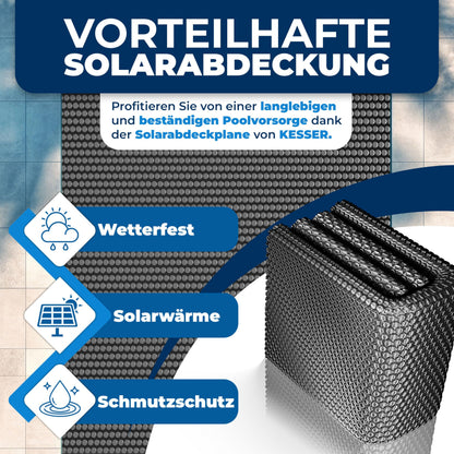 KESSER® Pool Solarabdeckplane Solarfolie – Rechteckig 600x400cm