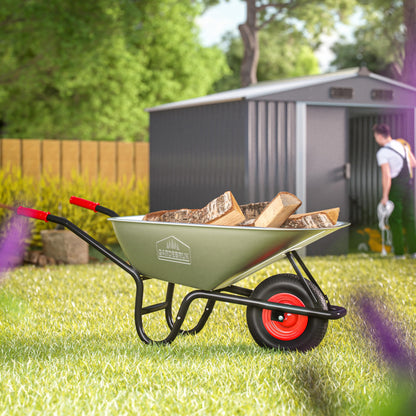 GARDEBRUK® Schubkarre Garten Bauschubkarre – 100L verzinkt Luftreifen