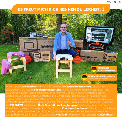 VALENESS® Basketballkorb Outdoor - Höhenverstellbar 135-305cm
