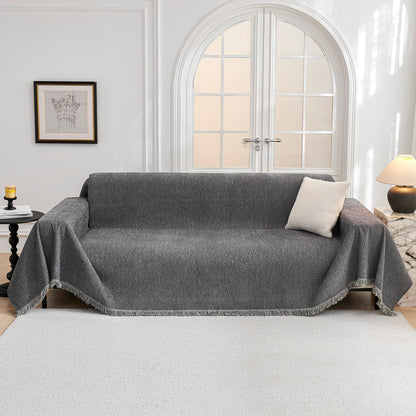 MYSKY HOME Sofaüberzug 180 x 300 cm, Dunkelgrau, Kratzschutz
