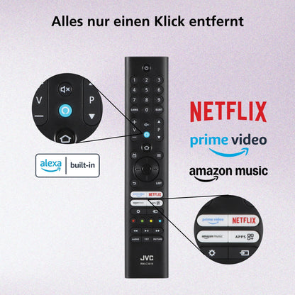 JVC LT-50VRQ3555 50 Zoll 4K QLED Smart TV mit Fire TV und Alexa