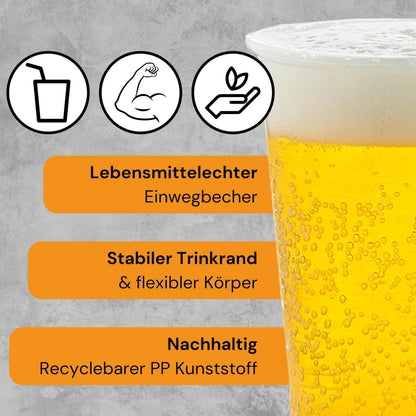 LogiPack GeRo Trinkbecher 0,2 l mit Eichstrich, PP, 1000 Stück