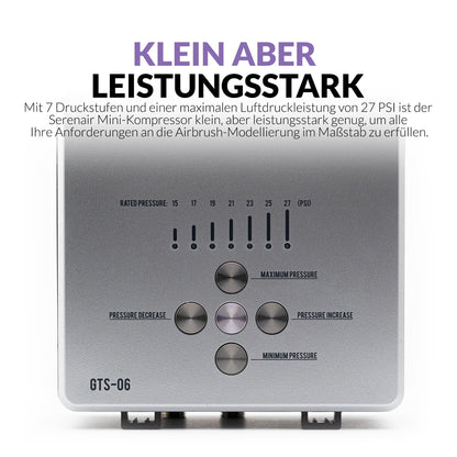 Gaahleri Airbrush-Set Ambition GTS-06 mit Serenair Mini-Kompressor