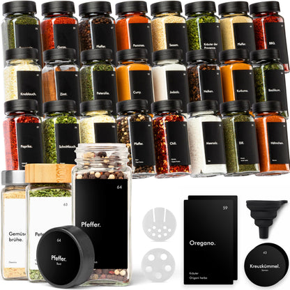 KIVY Gewürzgläser mit Streueinsatz, 24er Set, 120 ml, luftdicht