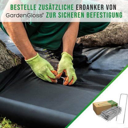 GardenGloss Unkrautvlies 100 m² – Gartenvlies wasserdurchlässig