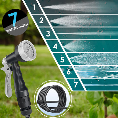 KESSER Schlauchtrommel mit 25 m Gartenschlauch, Wandmontage, 180°