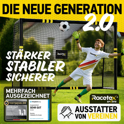 Racetex Fussballtor für Garten Kinder Erwachsene - 180x120cm