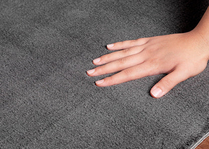 the carpet Relax Flauschiger Kurzflor Teppich - Anthrazit 240x340 cm