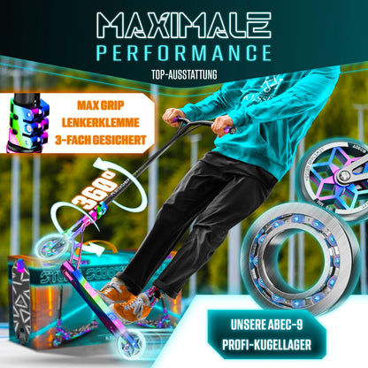 KESSER Stunt Scooter GT-Limit – Stuntscooter 360° Lenkung