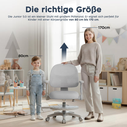 MARK ADLER Junior 5.0 Kinderschreibtischstuhl ergonomisch grau