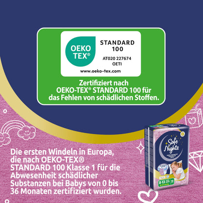 Babylino Safe Nights Girl Nachthöschen Mädchen 8–13 Jahre, 84 Stück