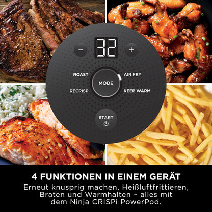 Ninja CRISPi Tragbare Heissluftfritteuse 3.8L Stone Gold FN101EUSTGD