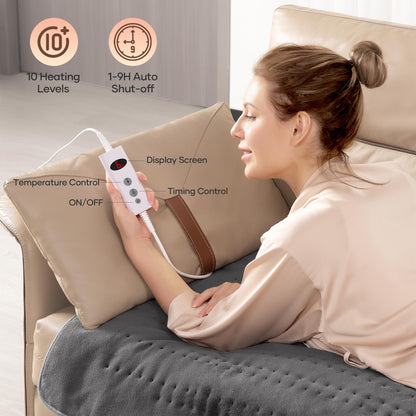 CURECURE Elektrisches Wärmeunterbett UB015, 150 x 80 cm, Grau
