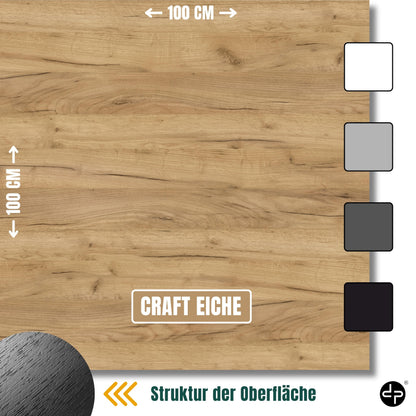 defiPad Couchtisch rund Eiche Ø 53 cm mit Ablage, 2 Ebenen