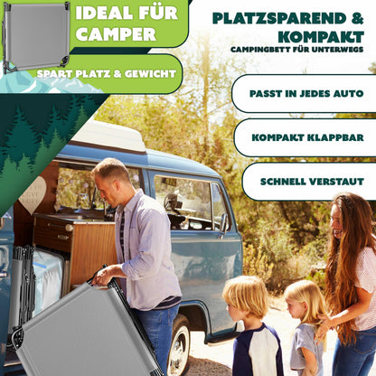 KESSER Campingbett Feldbett klappbar 190x68 cm bis 250 kg belastbar