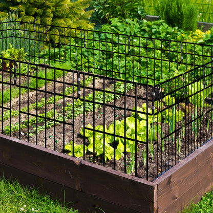 Thealyn Gartenzaun Metall 25er-Set, Tierbarriere 43 cm, 8,2 m
