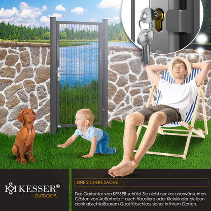 KESSER Gartentor Premium Zauntor 160x106cm Anthrazit