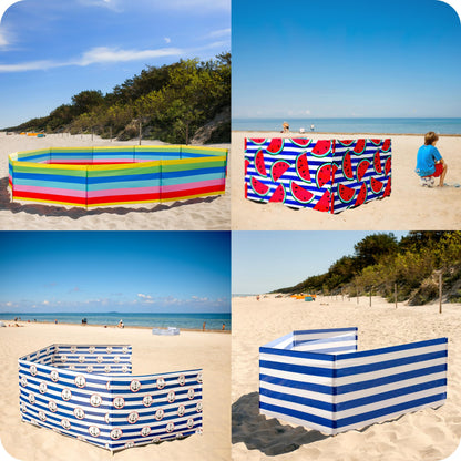 Garronda Strand Windschutz Sichtschutz 10 m mit Gummihammer
