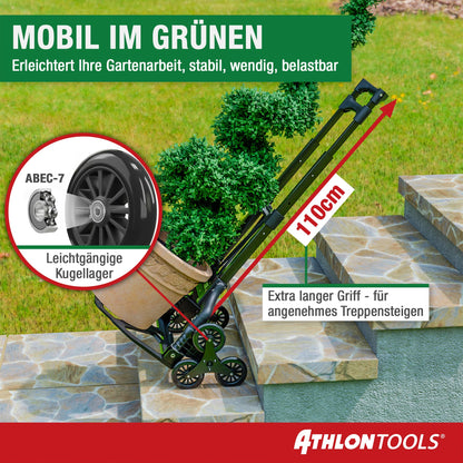 ATHLON TOOLS Treppen-Sackkarre klappbar, Aluminium, TÜV GS-geprüft