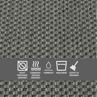 Taracarpet In- & Outdoor Teppich Sisaloptik Anthrazit 160x220 cm