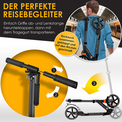 KESSER Pro-S Cityroller Tretroller - 205mm Doppel Federung