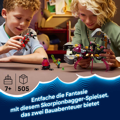 LEGO DREAMZzz Albtraum-Skorpionbagger 71513, 2in1 Bauset