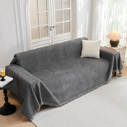 MYSKY HOME Sofaüberzug 180 x 300 cm, Dunkelgrau, Kratzschutz aus weichem Stoff