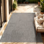 Paco Home Outdoor Teppich Sisaloptik Flachgewebe Grau 200x280 cm, meliert, rechteckig, für Terrasse und Balkon