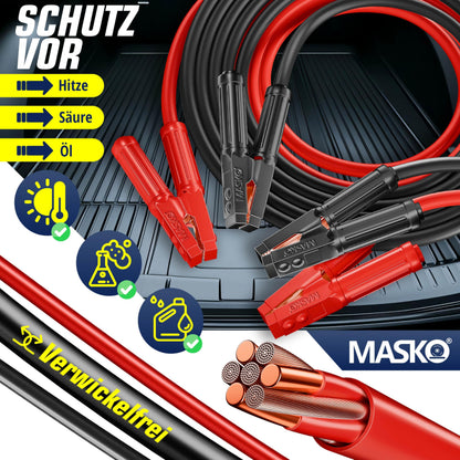 MASKO Starthilfekabel Überbrückungskabel 6 m 50 mm² 3000 A 12/24 V