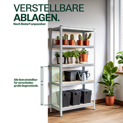 Blumixx 2X Schwerlastregal 180x90x40 Steckregal 5 Böden