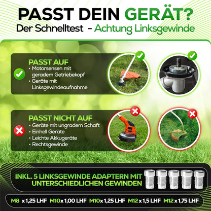 Heckenpracht Fadenkopf für Motorsense mit Stahlknauf, Tap & Go