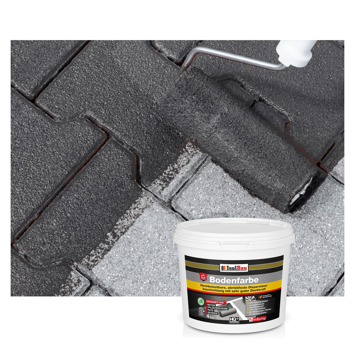 Isolbau Bodenfarbe Anthrazit 4 kg – Boden- und Betonfarbe
