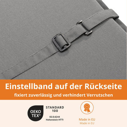 sleepling Liegenauflage 2er Set für Gartenliege, 190x58 cm, anthrazit