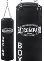 Bad Company Boxsack Canvas gefüllt mit Kette – 100x30 cm. Zylindrischer, naturfarbener Canvas-Sack mit Kette. Für Schlag- und Tritttraining.