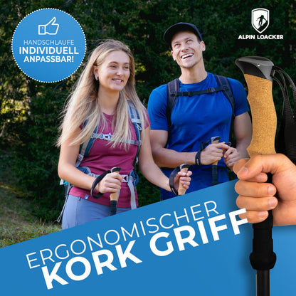 ALPIN LOACKER Trekkingstöcke faltbar carbon – 100-120 cm