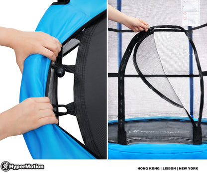 HyperMotion Kindertrampolin 140 cm mit Sicherheitsnetz, Indoor/Outdoor