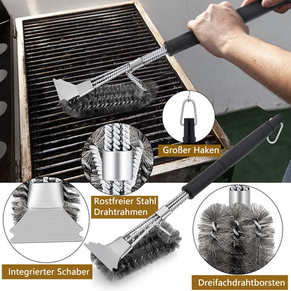 Herogo Grillbesteck Set 6-teilig Edelstahl mit Tragetasche